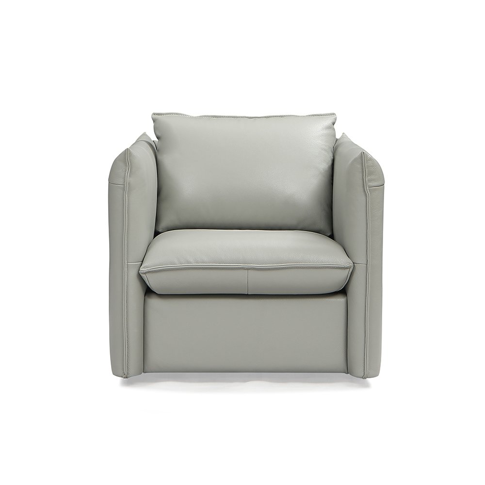 Divani Casa Tamworth Modern Grey Leather Swivel Chair. Picture 2