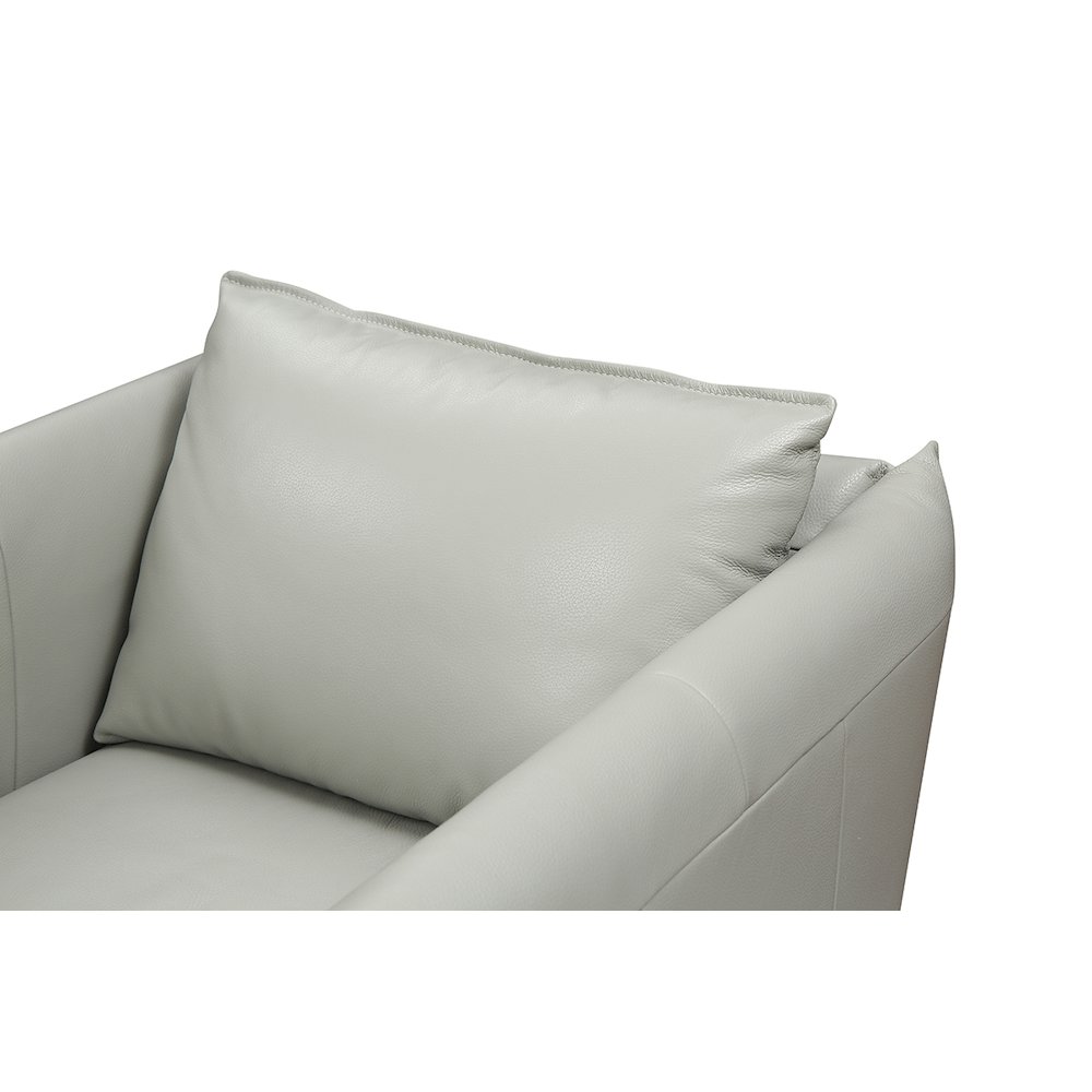 Divani Casa Tamworth Modern Grey Leather Swivel Chair. Picture 5