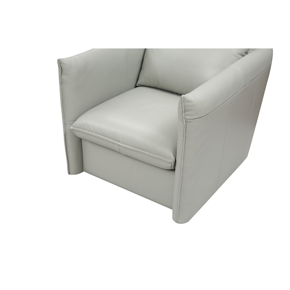 Divani Casa Tamworth Modern Grey Leather Swivel Chair. Picture 4