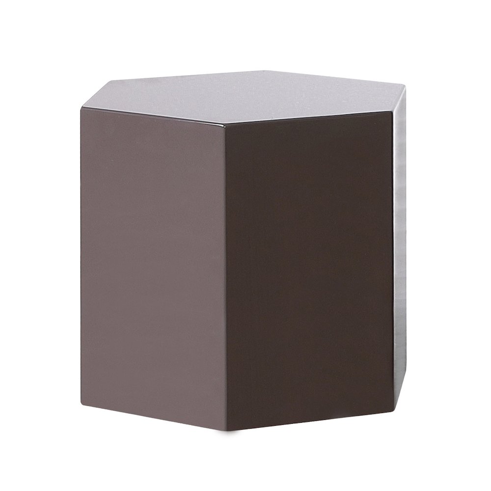 Modrest Newmont - Modern Medium Light Grey High Gloss End Table. Picture 1
