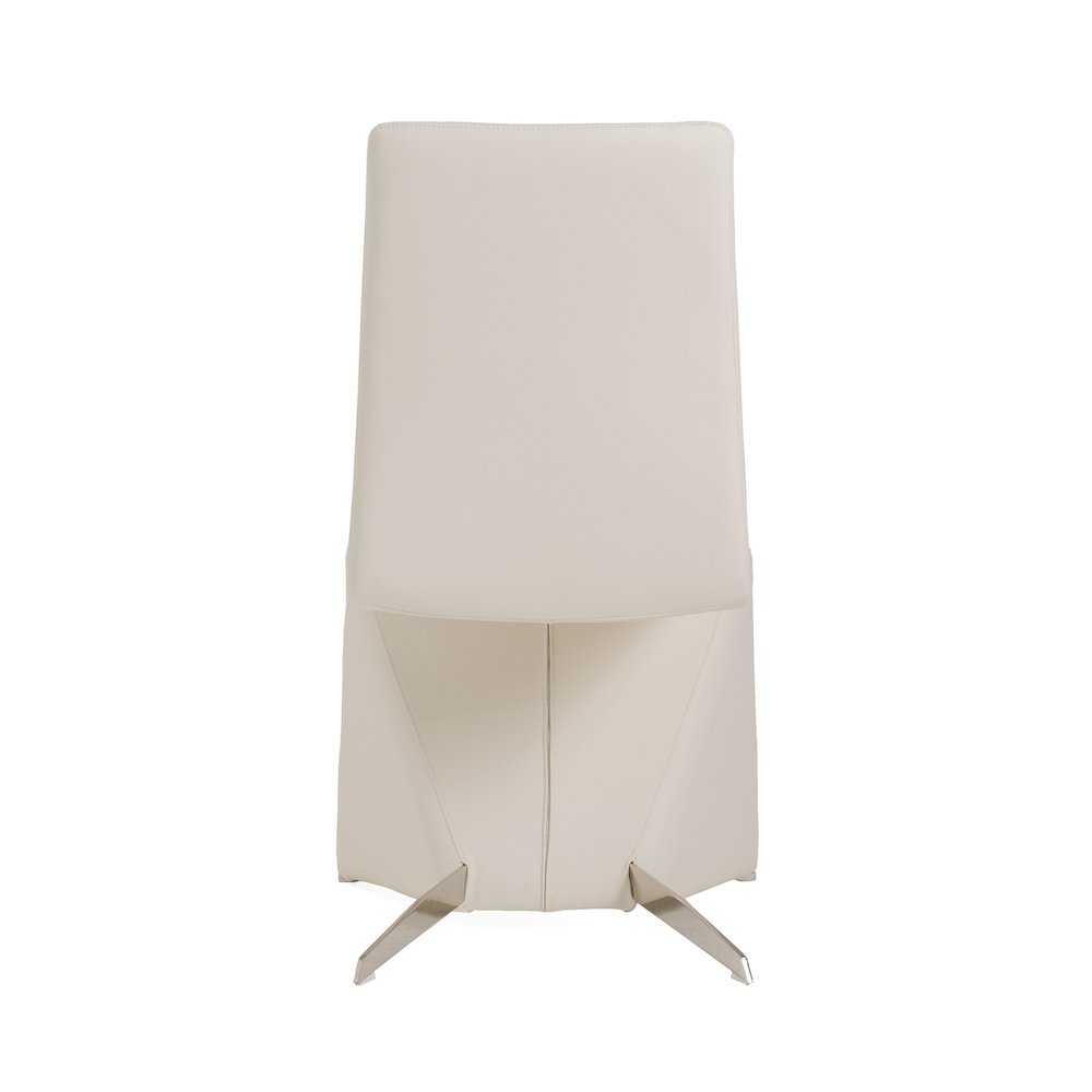 Nisse - Contemporary White Leatherette Dining Chair (Set of 2). Picture 6