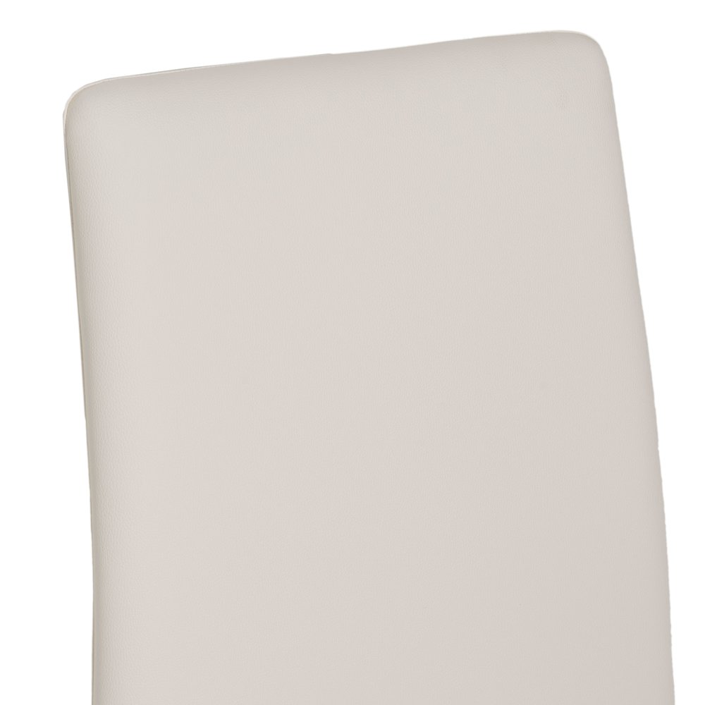 Nisse - Contemporary White Leatherette Dining Chair (Set of 2). Picture 7