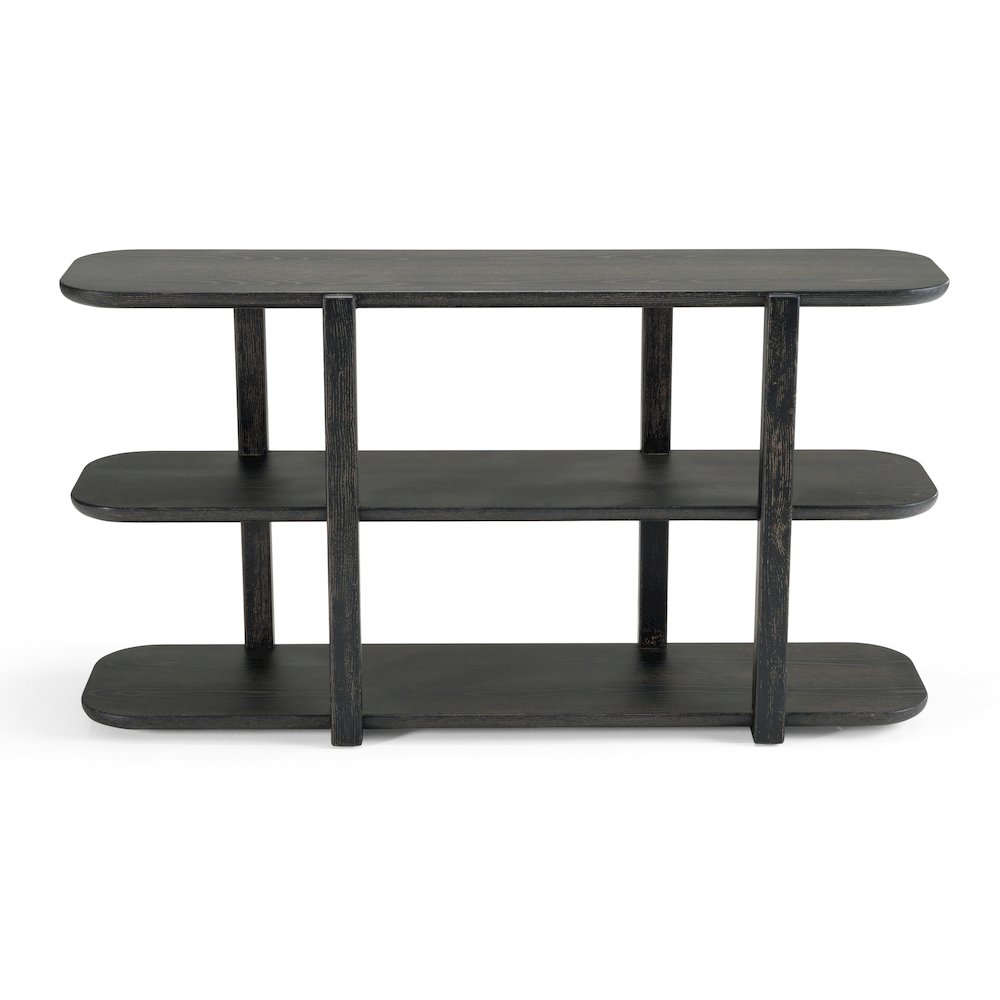Modrest Noah - Modern Dark Brown Bookshelf. Picture 2