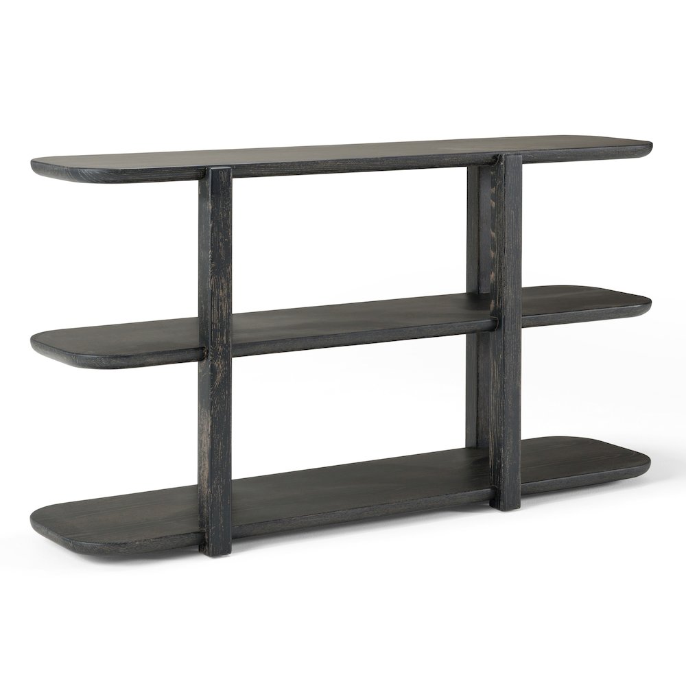 Modrest Noah - Modern Dark Brown Bookshelf. Picture 3