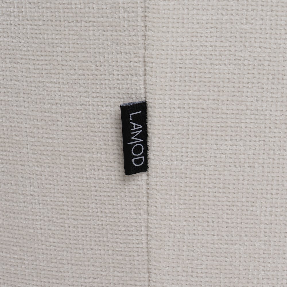 Divani Casa Norris - Modern Ivory Fabric Swivel Dining Chair. Picture 7