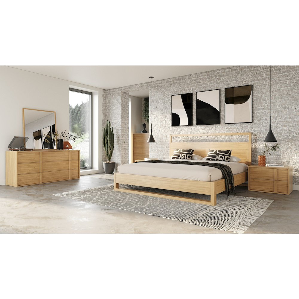 Nova Domus Berlin - Modern Natural Oak Queen Bed. Picture 6