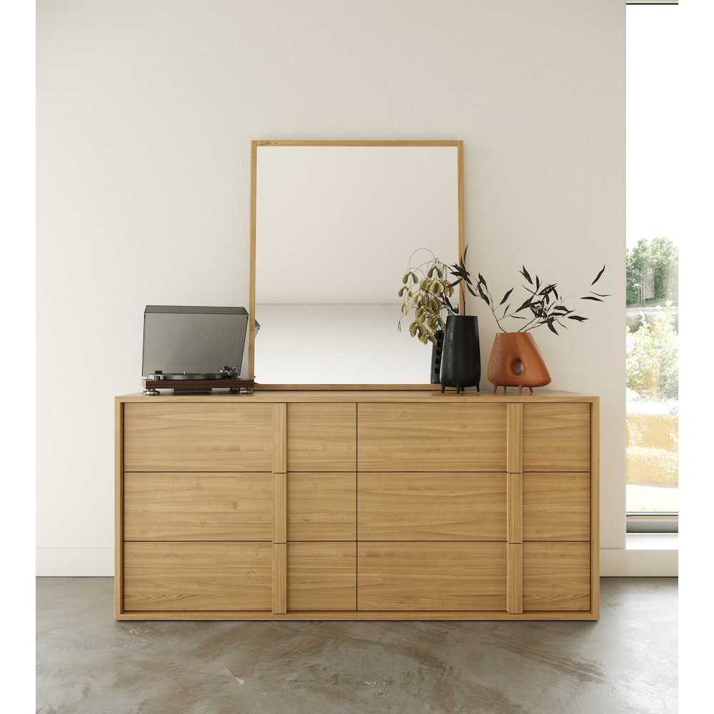 Nova Domus Berlin - Modern Natural Oak Mirror. Picture 1