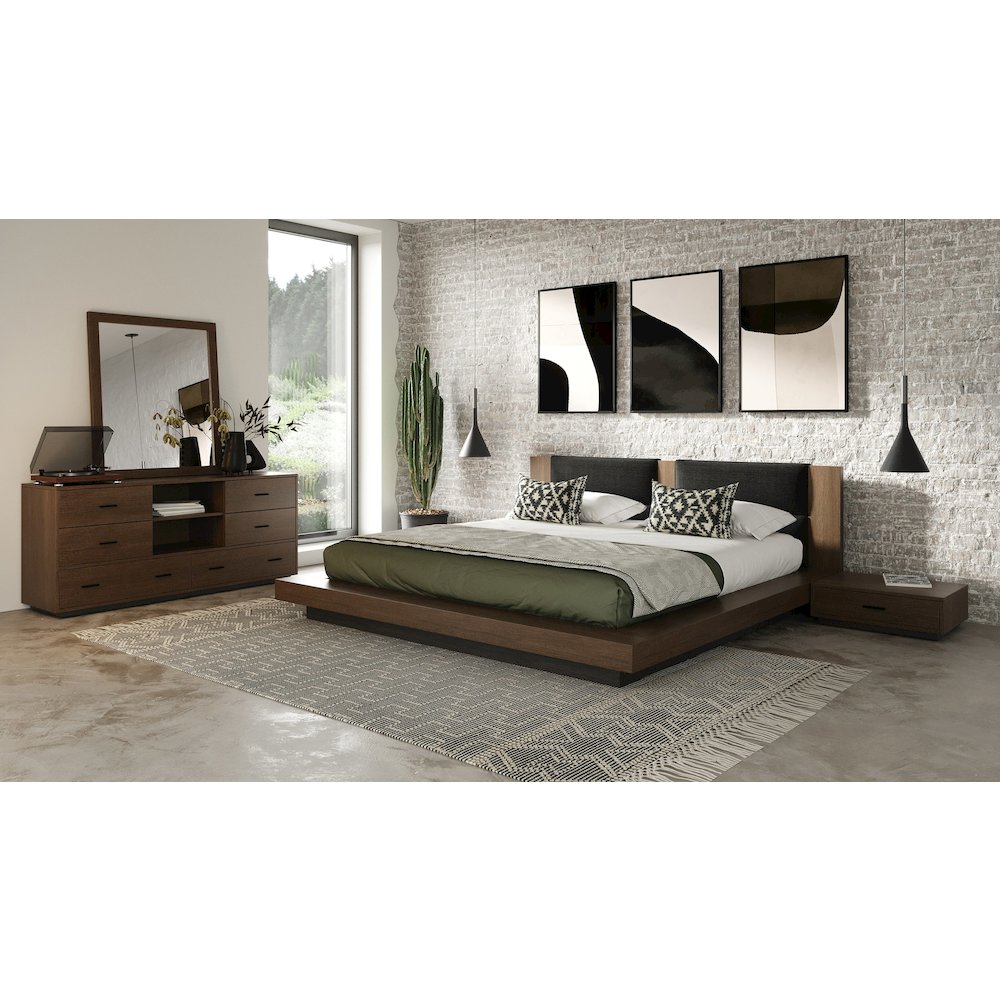 Nova Domus Fantasia - Contemporary Dark Walnut Mirror. Picture 3