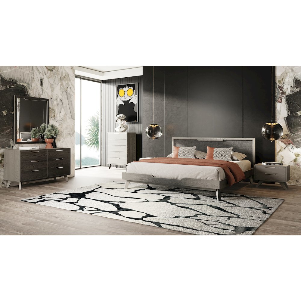 Nova Domus Soria Modern Grey Wash Mirror. Picture 6