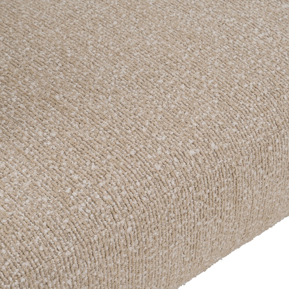 Odette - Modern Beige Fabric + White Burl Loveseat Sofa. Picture 7
