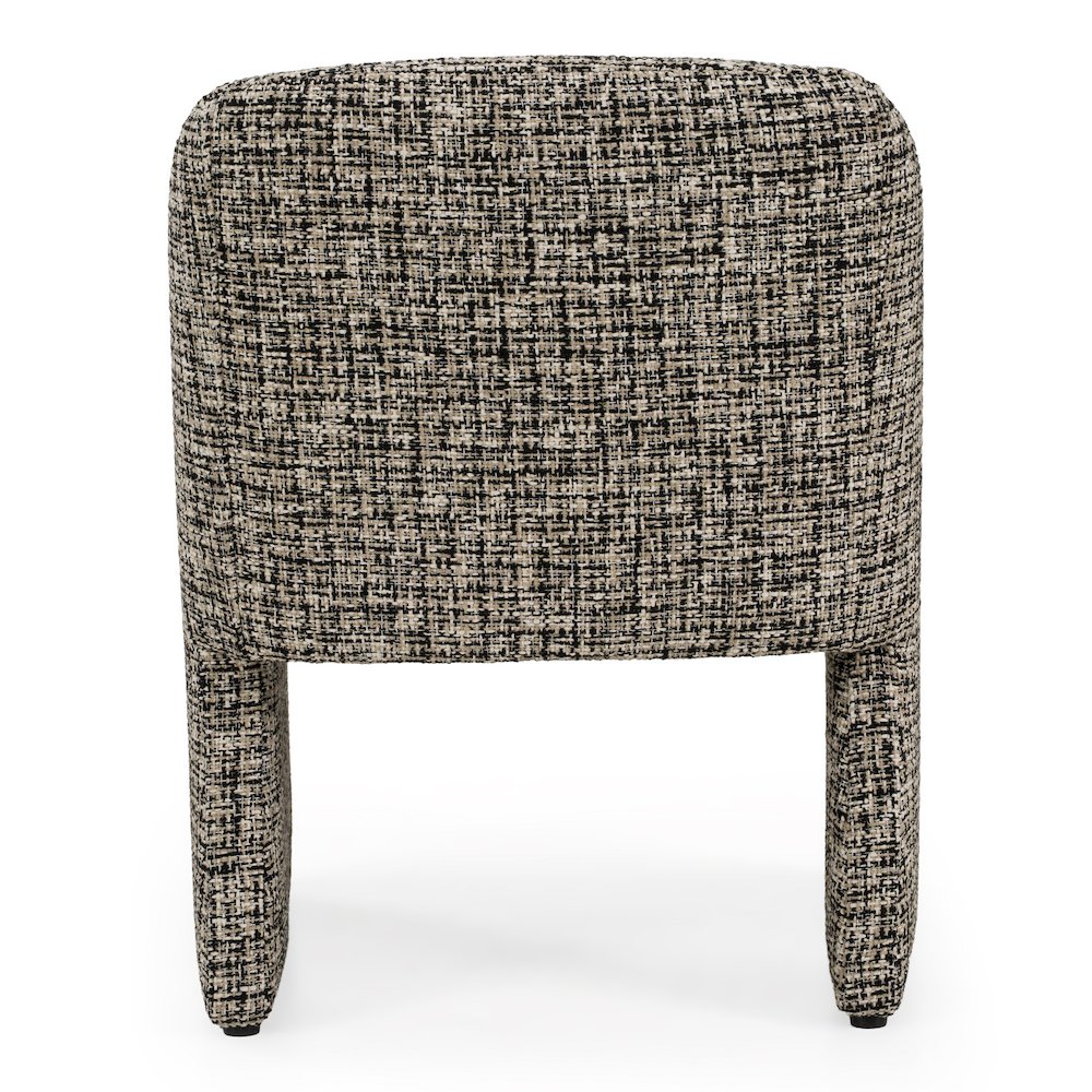 Oldford - Modern Beige + Black Fabric Dining Chair. Picture 5