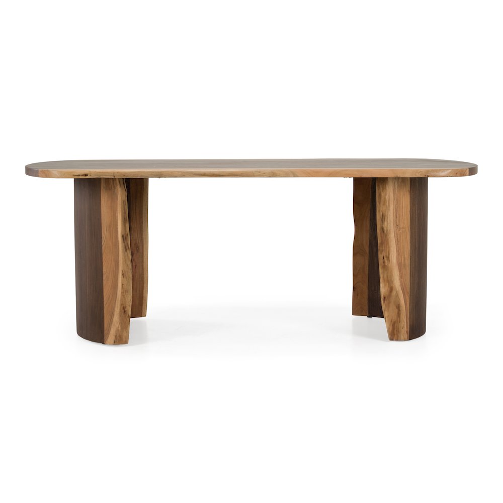 Orville - Modern Live Edge Acacia Dining Table. Picture 1