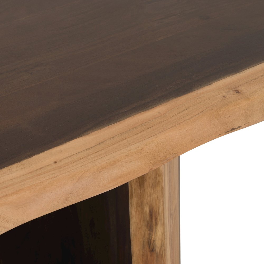 Orville - Modern Live Edge Acacia Dining Table. Picture 8