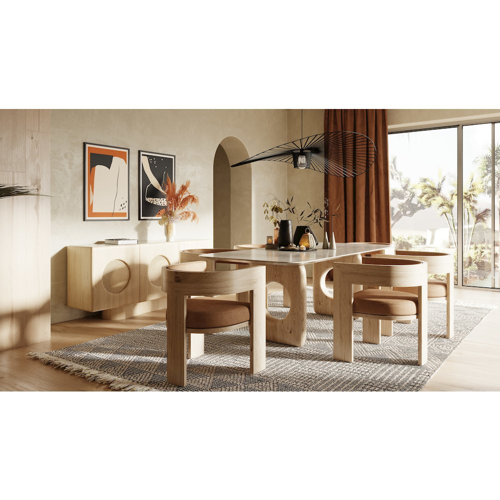Nova Domus Osaka - Modern Natural Ash + Rattan Buffet. Picture 2
