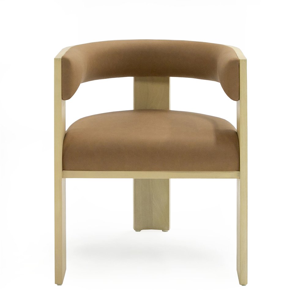 Nova Domus Osaka - Modern Natural Ash + Rust Fabric Dining Chair. Picture 2