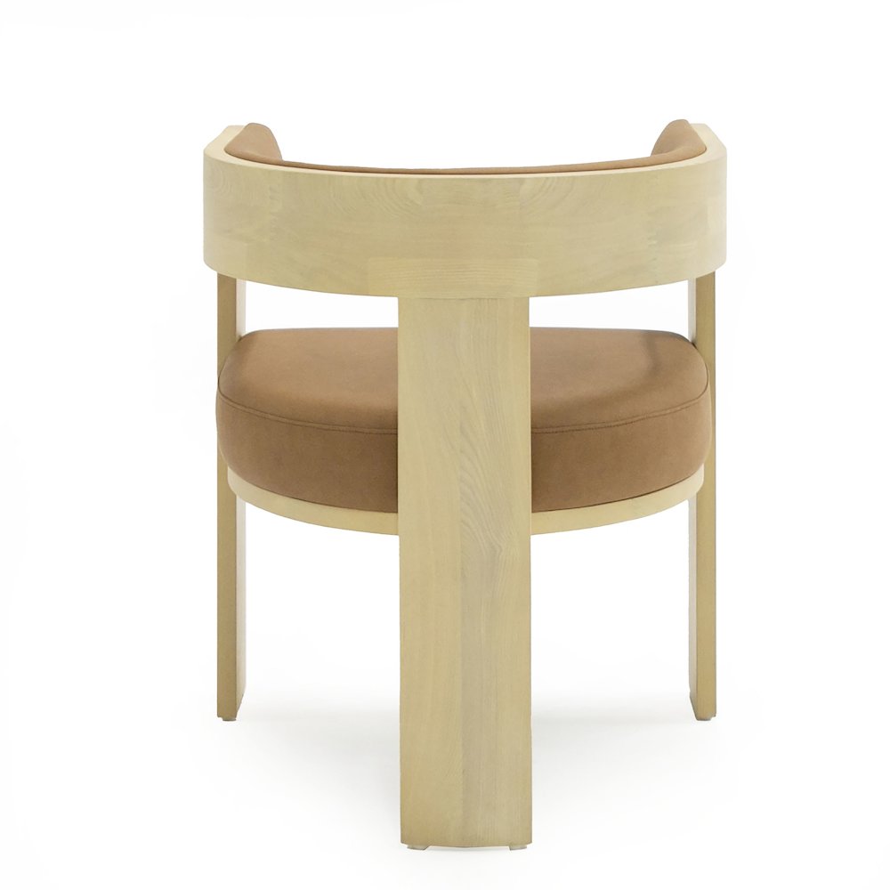 Nova Domus Osaka - Modern Natural Ash + Rust Fabric Dining Chair. Picture 4