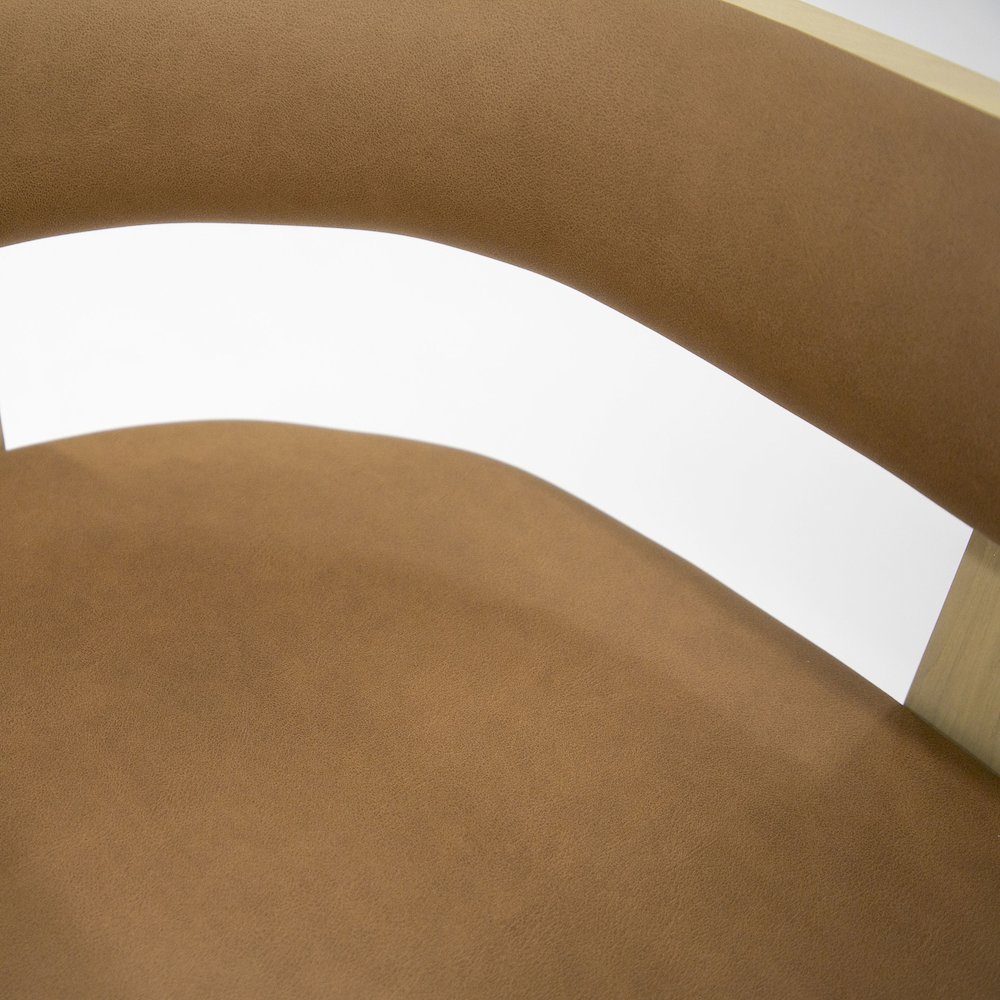 Nova Domus Osaka - Modern Natural Ash + Rust Fabric Dining Chair. Picture 5