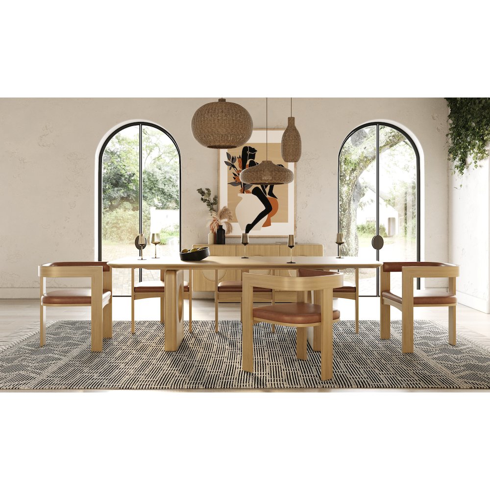 Nova Domus Oshana - Modern White Oak Dining Table. Picture 3