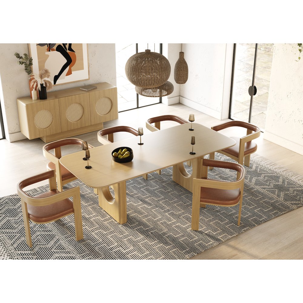 Nova Domus Oshana - Modern White Oak Dining Table. Picture 2