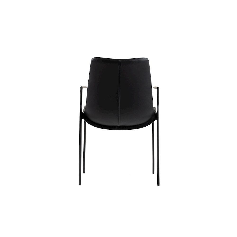 Modrest Osprey - Modern Black Vegan Leather Dining Chair (Set of 2). Picture 4