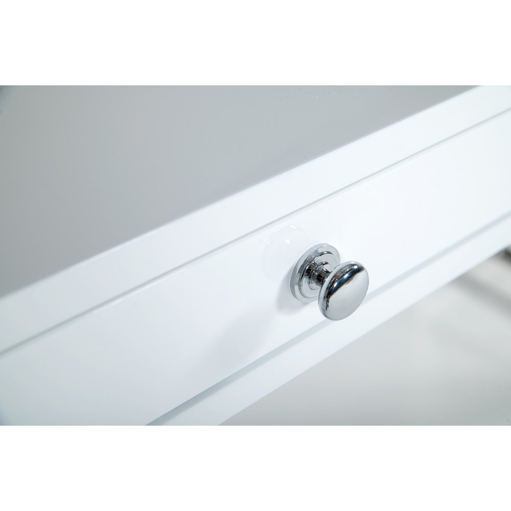 Modrest Ostrow - White + Stainless Steel Desk. Picture 7