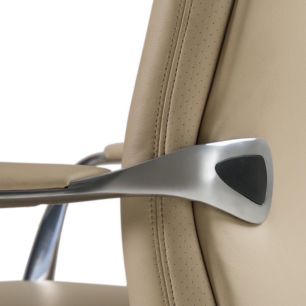Ozark - Modern Tan Vegan Leather Office Chair. Picture 8