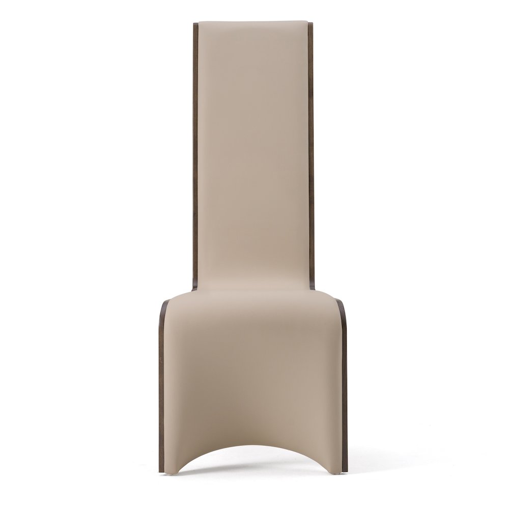 Modrest Pacer - Modern Beige & Grey Ash Dining Chair (Set of 2). Picture 2