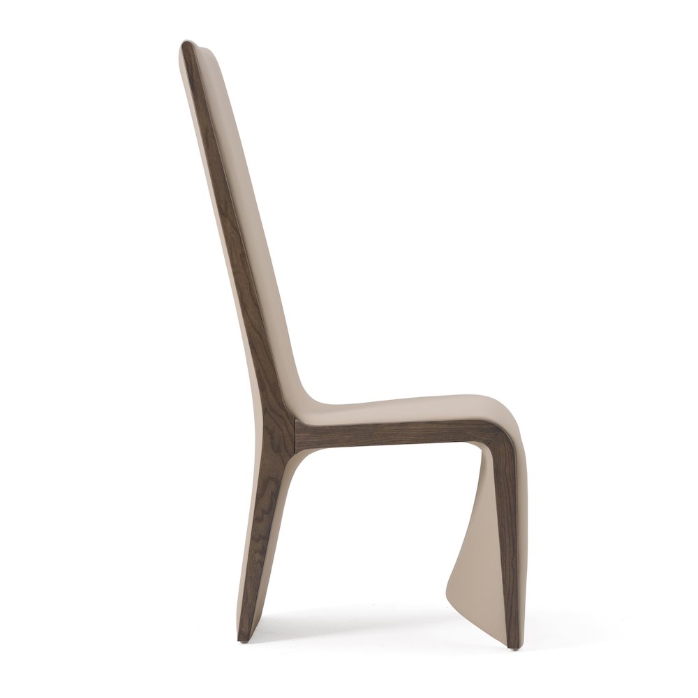Modrest Pacer - Modern Beige & Grey Ash Dining Chair (Set of 2). Picture 4