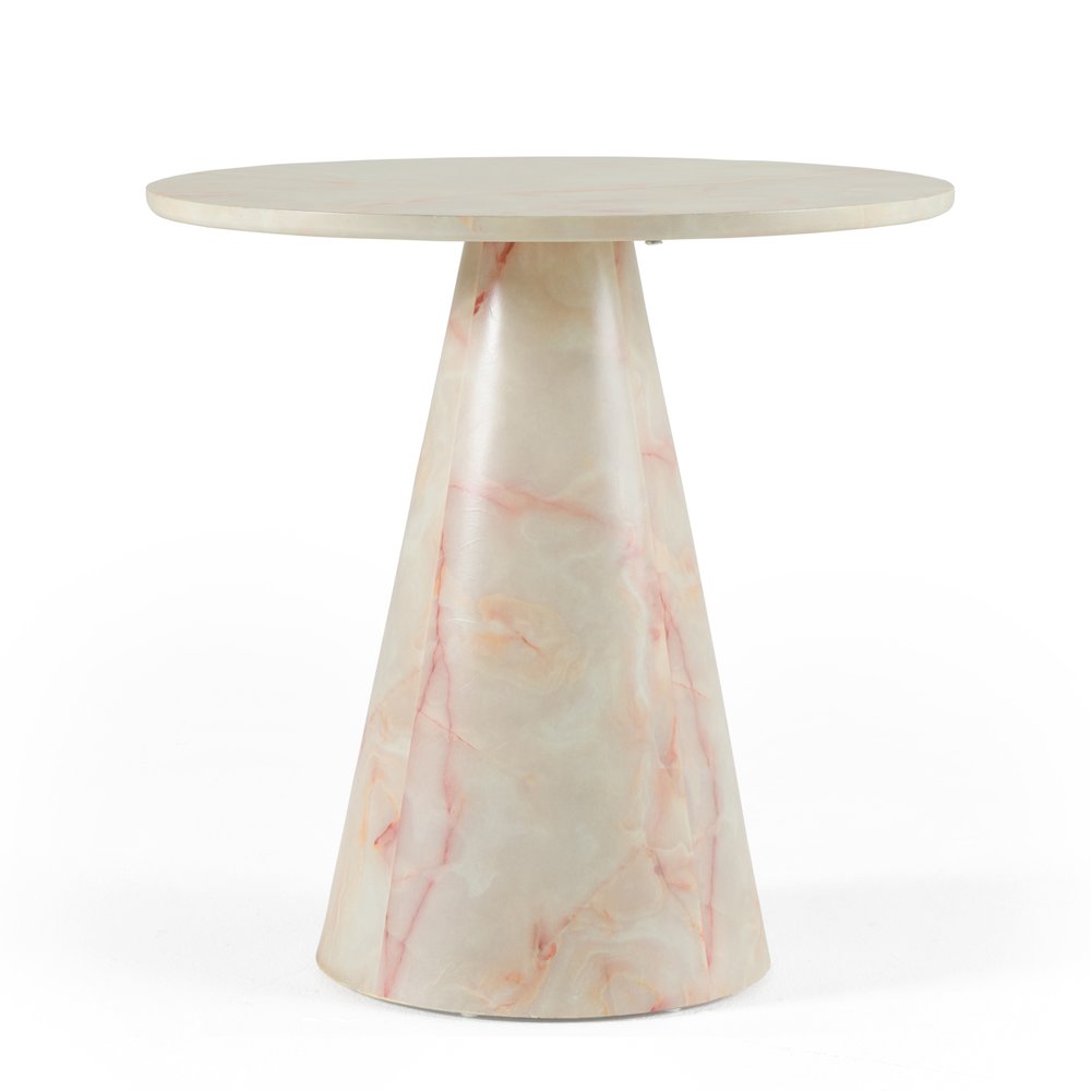 Modrest Pampa - Modern Faux Marble End Table. Picture 1