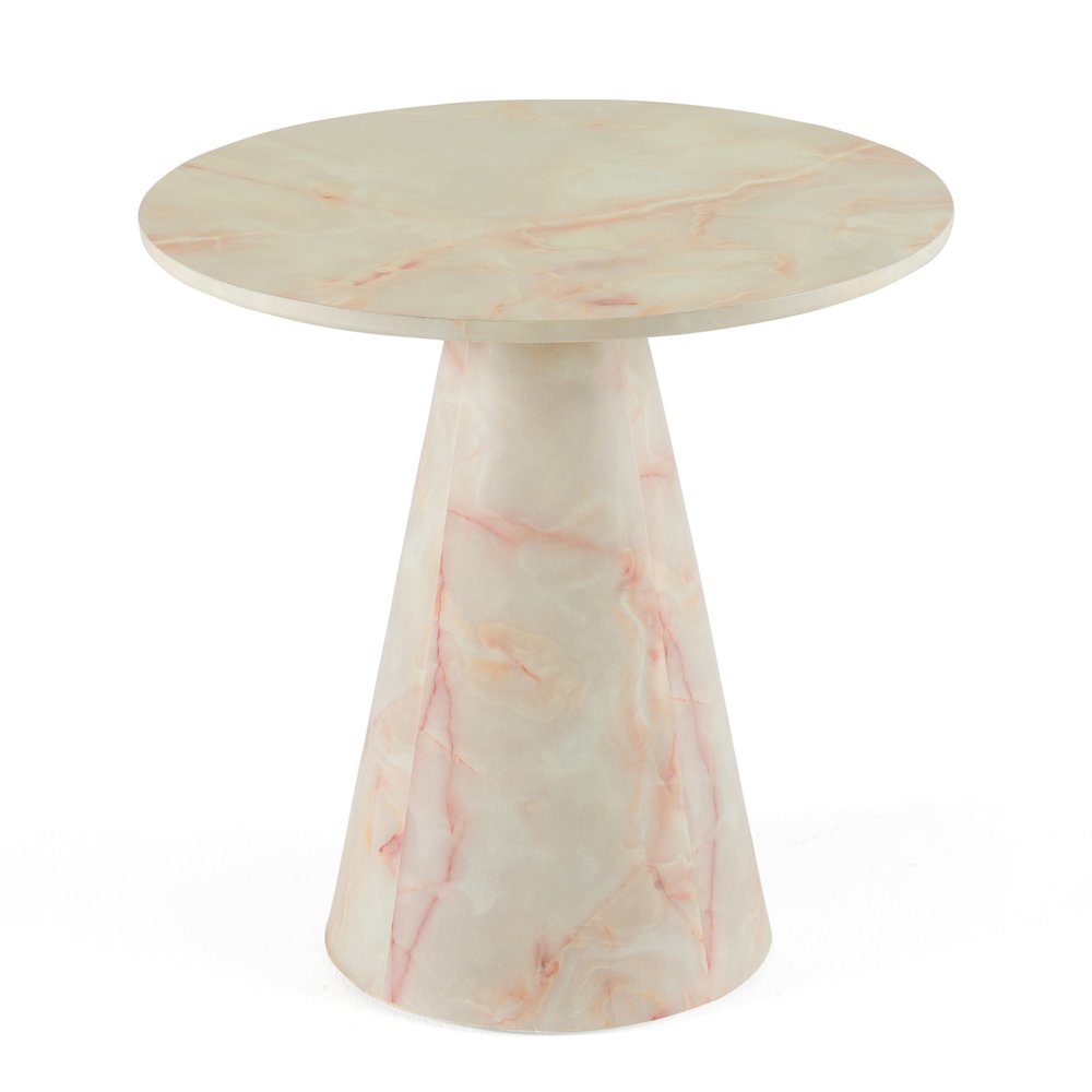 Modrest Pampa - Modern Faux Marble End Table. Picture 2
