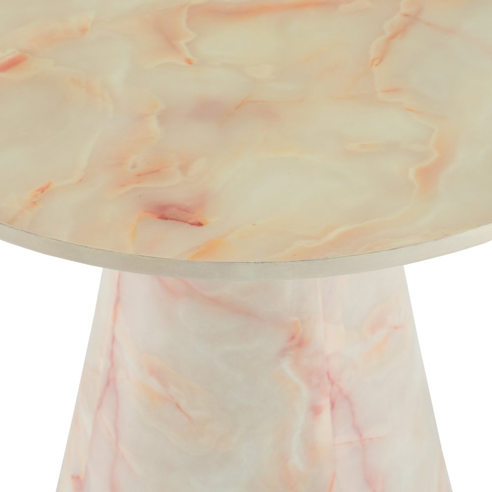 Modrest Pampa - Modern Faux Marble End Table. Picture 3