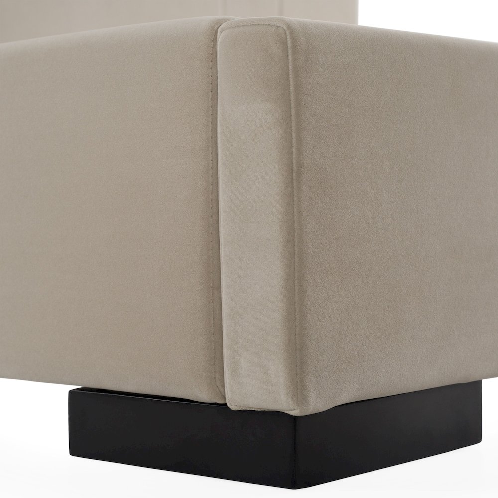 Penrose - Modern Beige Fabric Eastern King Bed. Picture 7