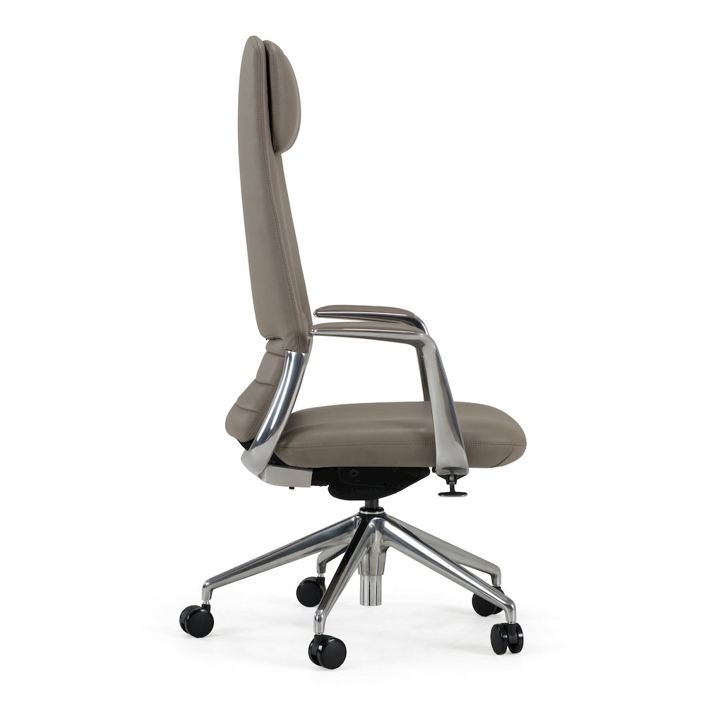 Pickard - Modern Grey Leather Executive Office Chair. Picture 3