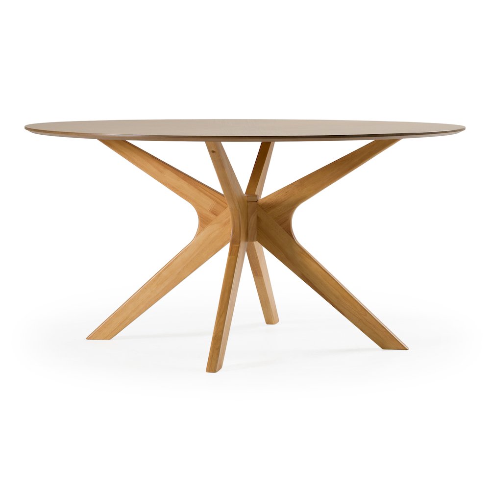 Prospect - Modern Round 59" Natural Oak Dining Table. Picture 1
