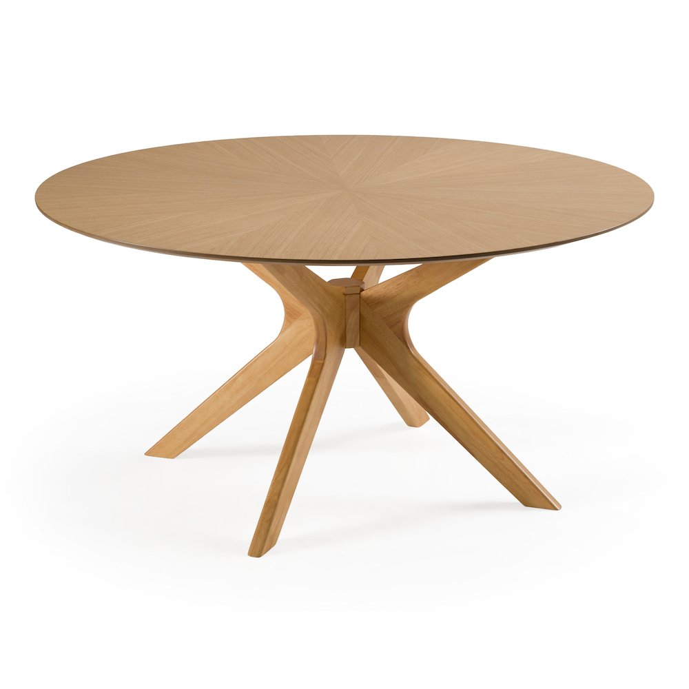 Prospect - Modern Round 59" Natural Oak Dining Table. Picture 2