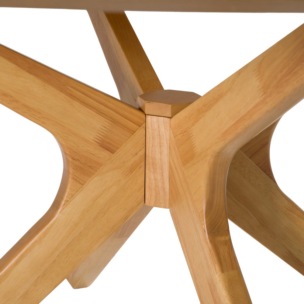 Prospect - Modern Round 59" Natural Oak Dining Table. Picture 4