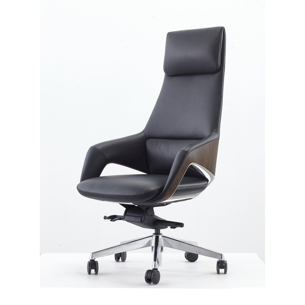 Modrest - Prost Modern Black High Back Executive Office Chair. Picture 1