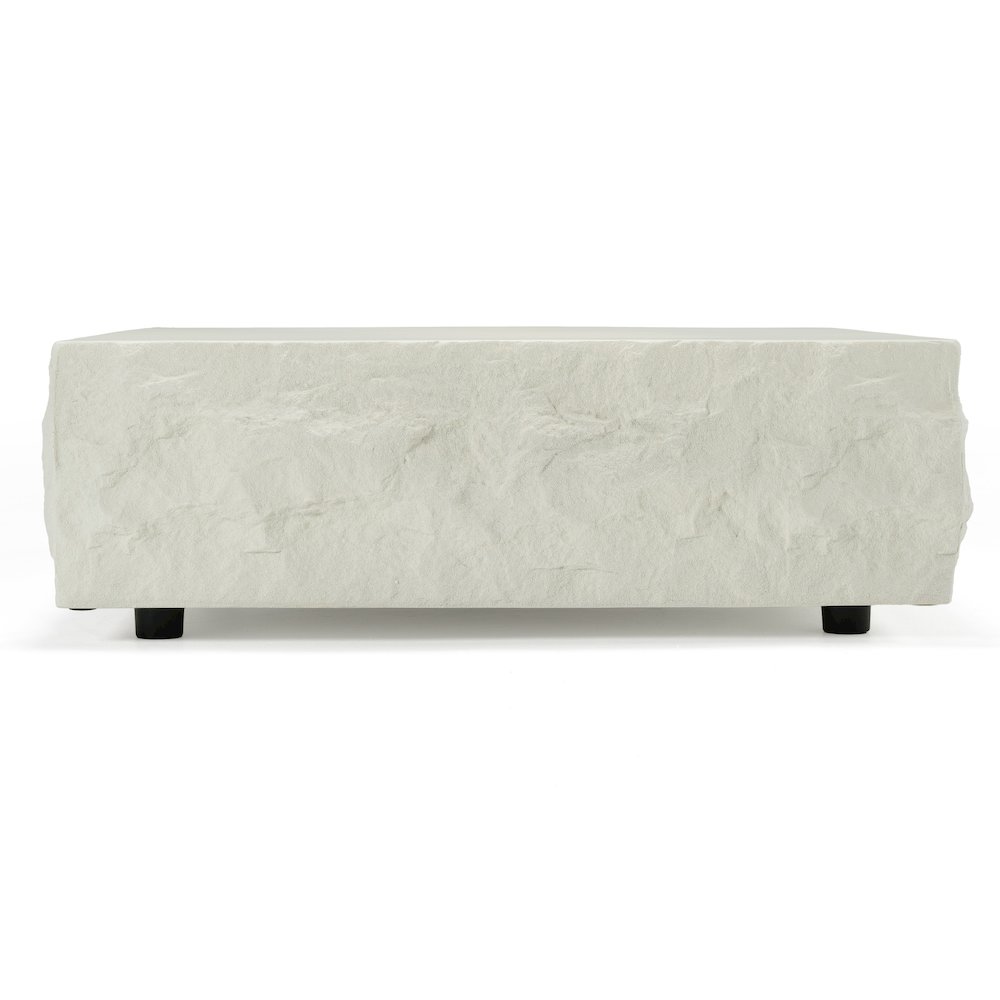 Modrest Quarry - Modern Off-White Square Coffee Table. Picture 3