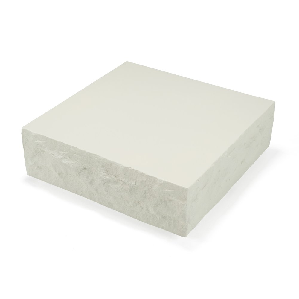 Modrest Quarry - Modern Off-White Square Coffee Table. Picture 5