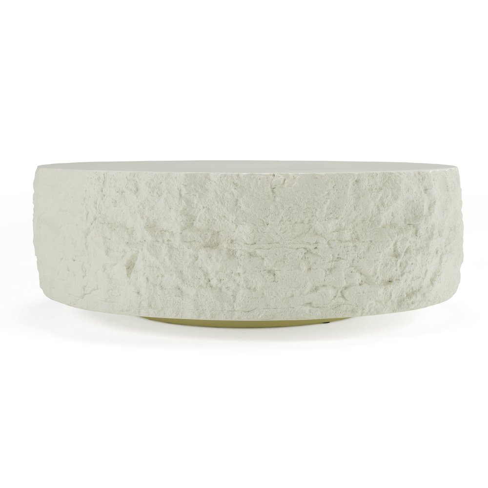 Modrest Quarry - Modern Off-White Round Coffee Table. Picture 3