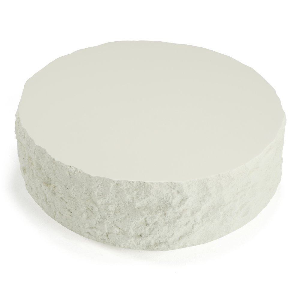 Modrest Quarry - Modern Off-White Round Coffee Table. Picture 4