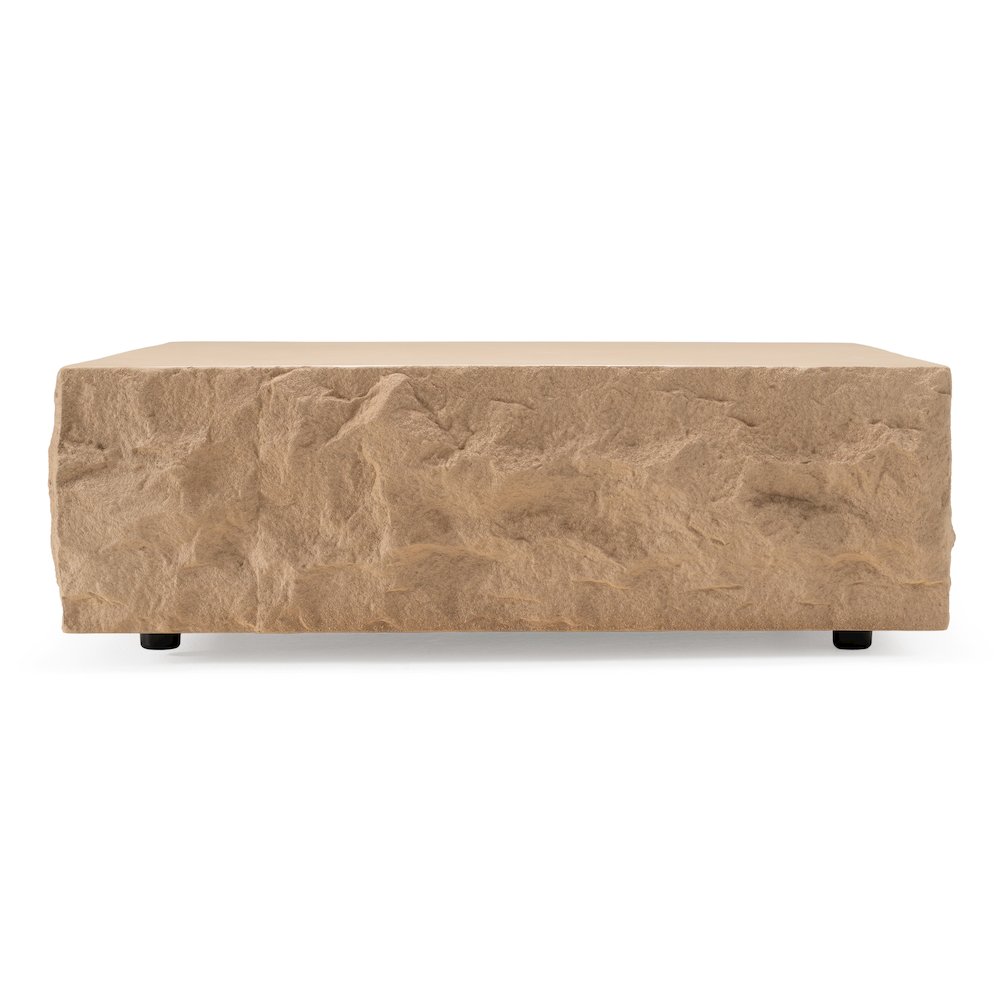 Modrest Quarry - Modern Beige Square Coffee Table. Picture 1