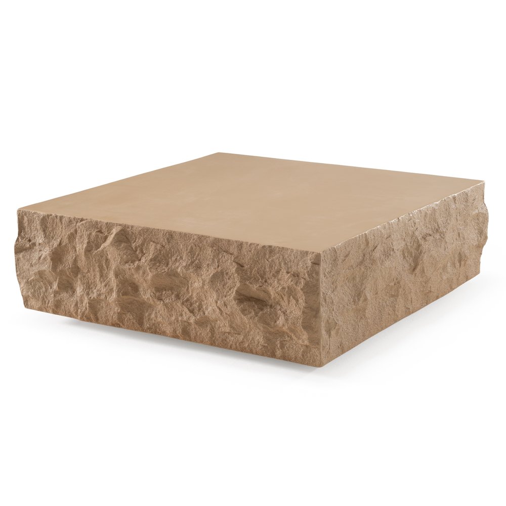 Modrest Quarry - Modern Beige Square Coffee Table. Picture 2