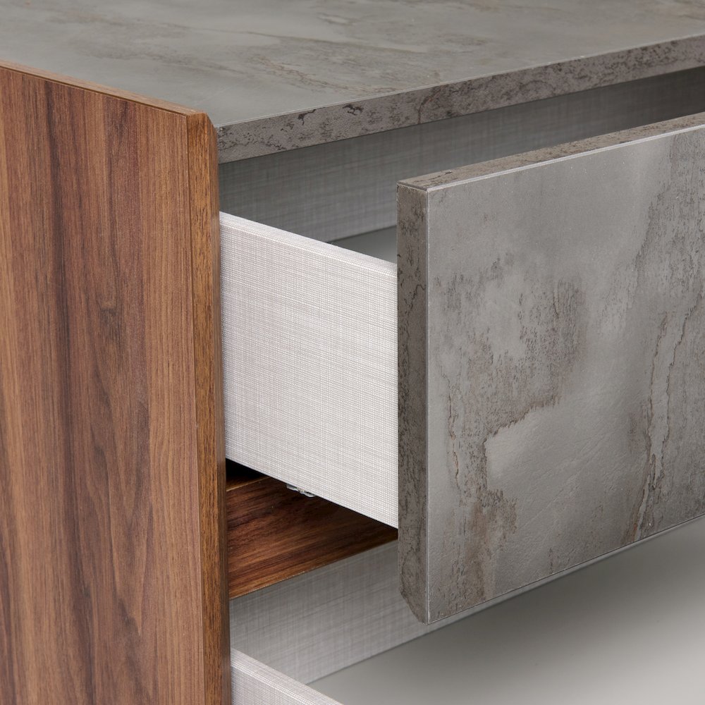 Nova Domus Rado Modern Walnut & Stucco Nightstand. Picture 12