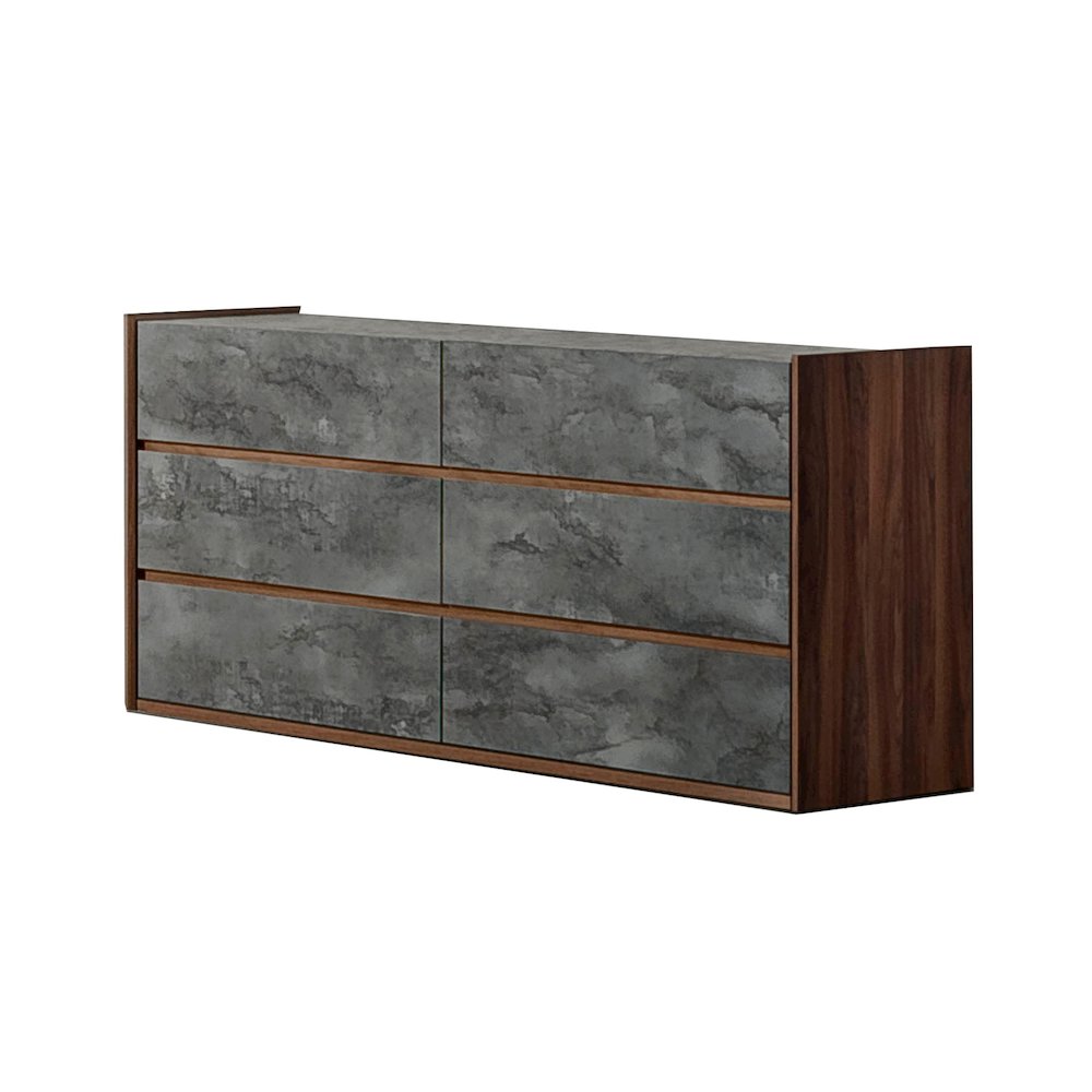 Nova Domus Rado Modern Walnut & Stucco Dresser. Picture 1
