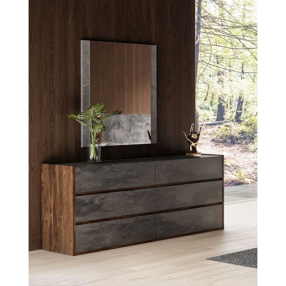 Nova Domus Rado Modern Walnut & Stucco Dresser. Picture 3