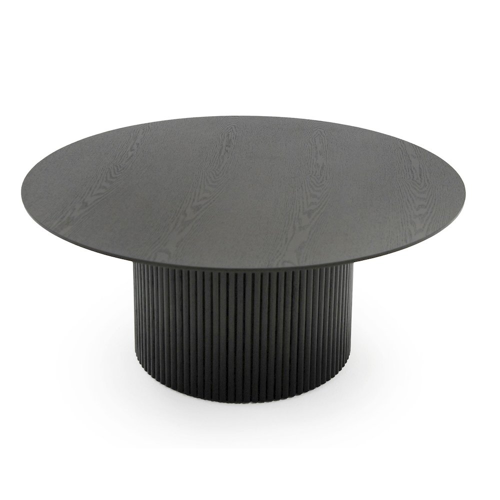 Modrest - Rawlins Modern Mid Century Black Ash Round Coffee Table. Picture 2