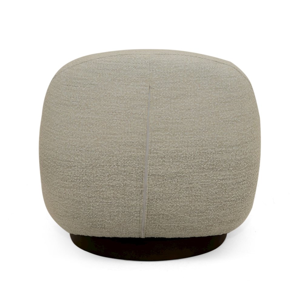 Modrest Renee - Modern Cream Fabric Swivel Chair. Picture 3