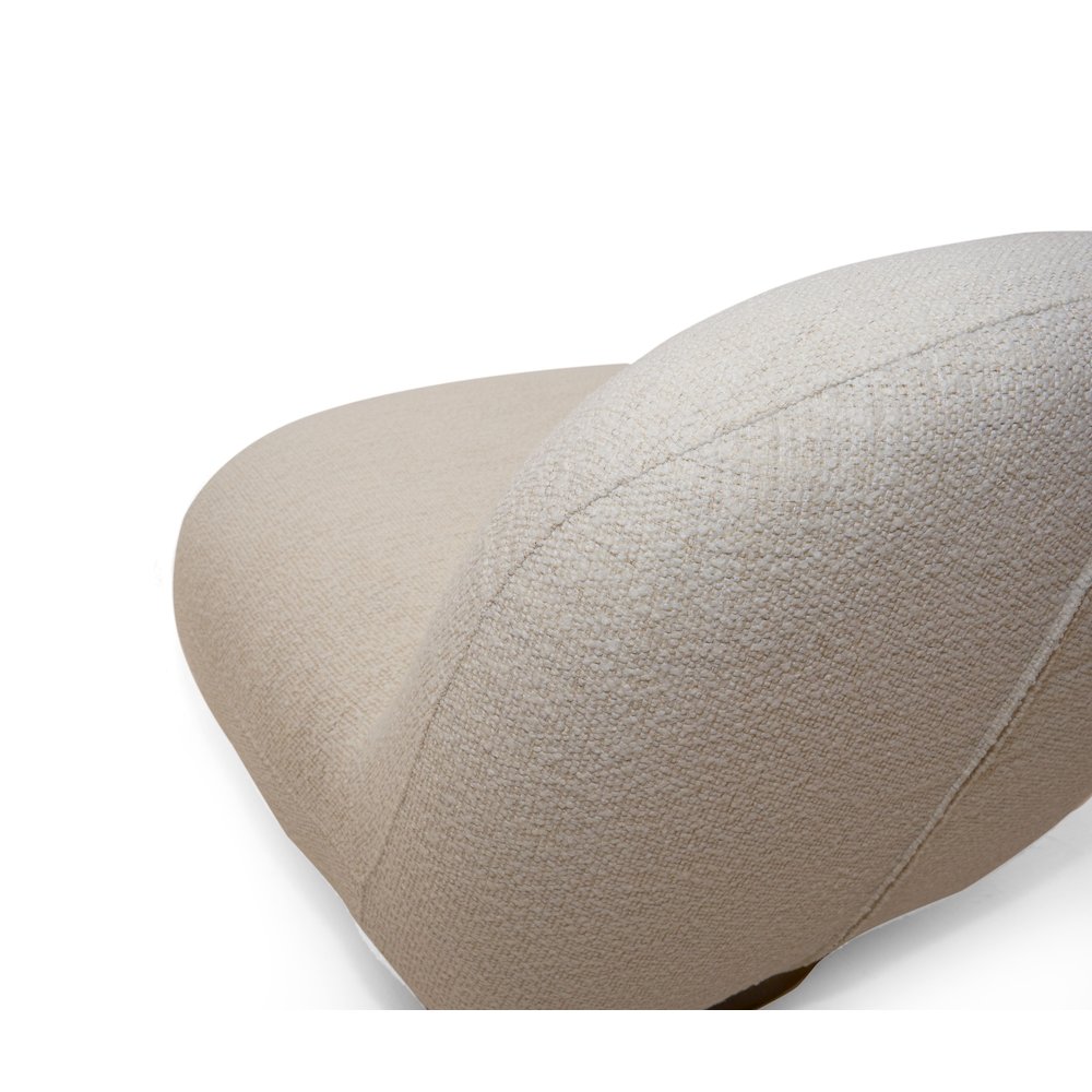 Modrest Renee - Modern Cream Fabric Swivel Chair. Picture 5
