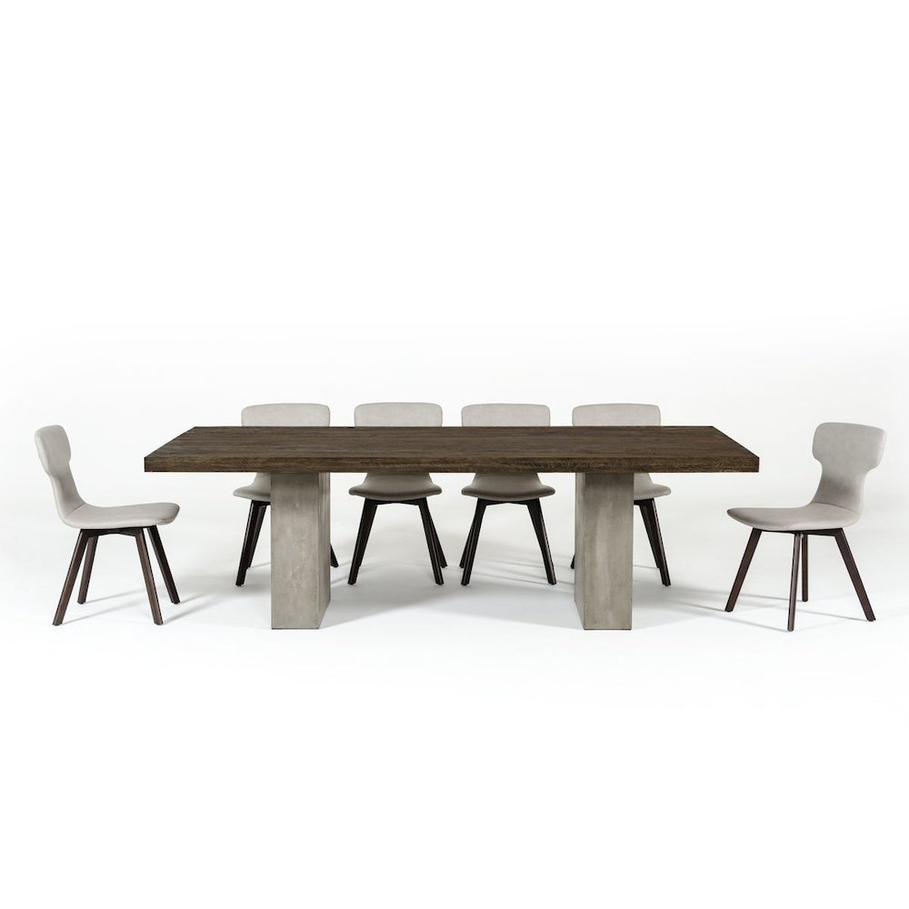 Modrest Renzo Modern Oak & Concrete 118" Dining Table. Picture 2